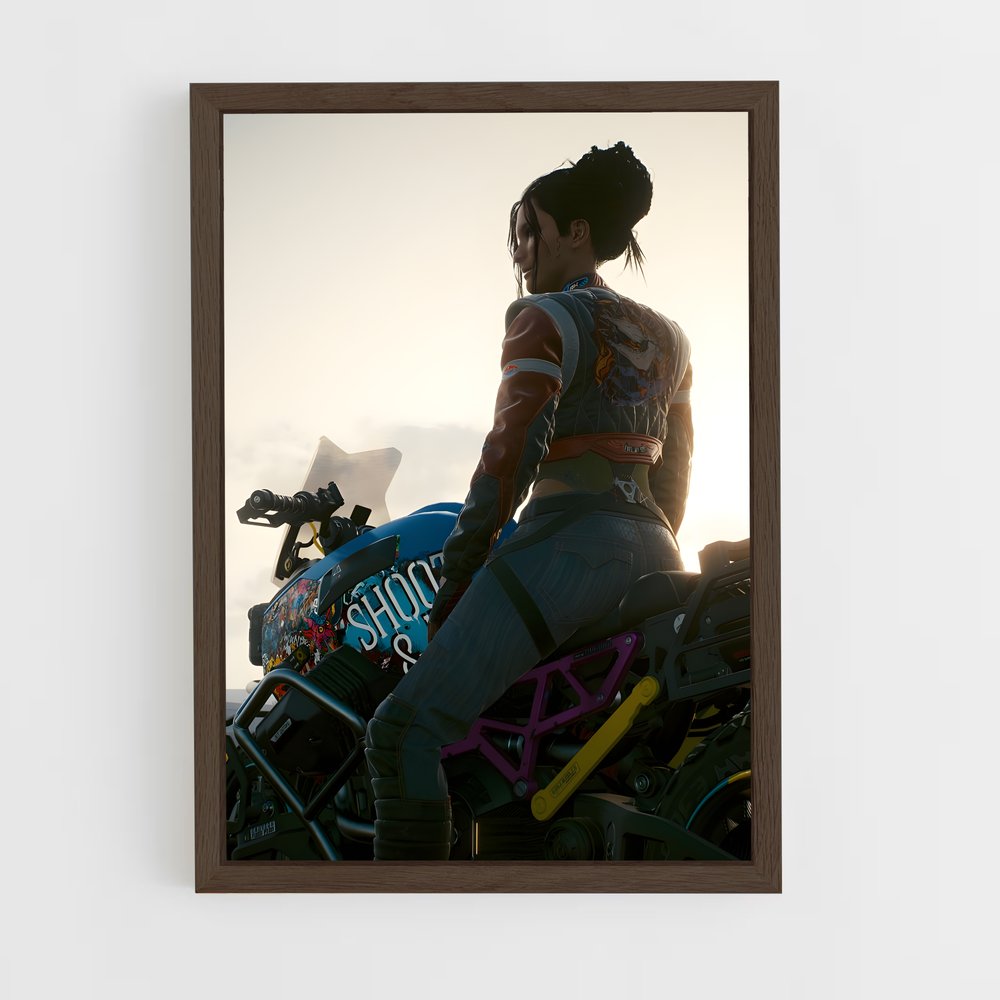 Poster Femme sur la Route – affiche Cyberpunk (vue 5)